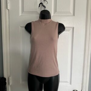 Rachel Zoe Mauve Sleeveless Mock Neck Top